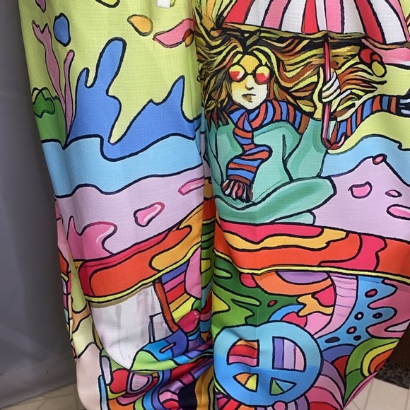 Psychedelic Hippie Tie Dye Drawstring Pants Size M (Brand New!) - Picture 3 of 4